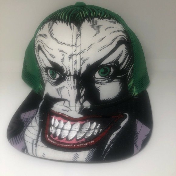 DC Comics Batman Joker Men's Snapback Hat Cap - Picture 2 of 12